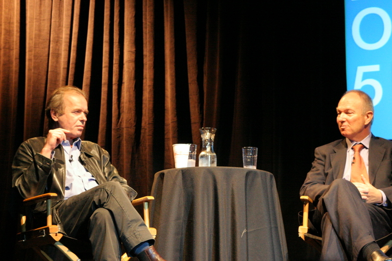 Buruma (on the right) is pictured with Martin Amis at the 2007 New Yorker festival.